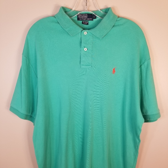 Polo Ralph Lauren Green Polo Shirt Large - Picture 4 of 16